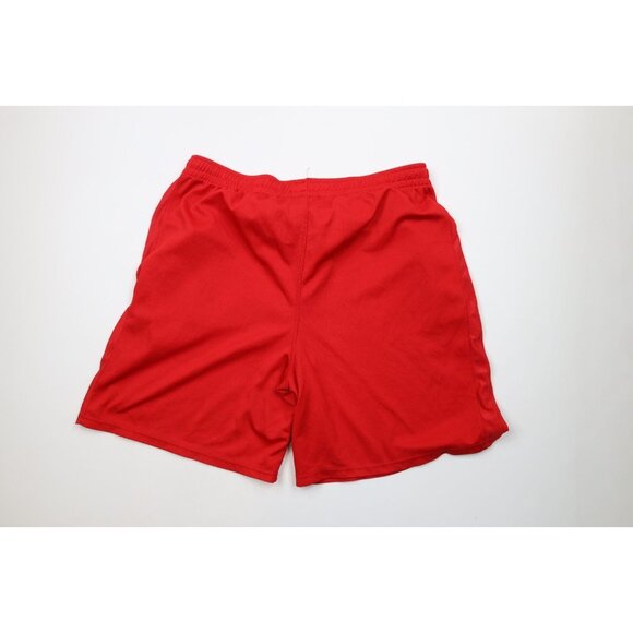 Vintage Mens 2XL XXL Spell Out Ohio State University Mesh Basketball Shorts Red - Picture 7 of 10